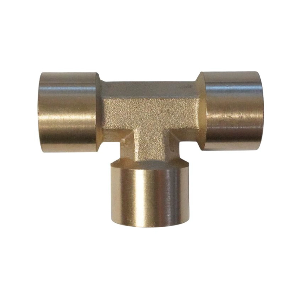 WDK-43PFB Фитинг T - образный, резъба 1/2" PT, F-F-F (внутренний), латунь