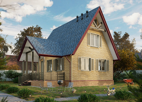 Ламинированная черепица Серия Dragon Standard, голубика