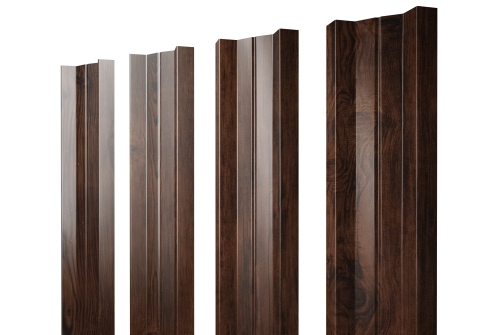 Штакетник М-образный А с прямым резом 0,45 Print Elite Cherry Wood TwinColor