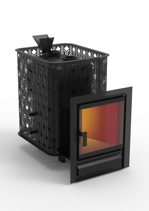 Печь для бани Black Stove Verona 26 чугунная закр. каменка Aisi 304