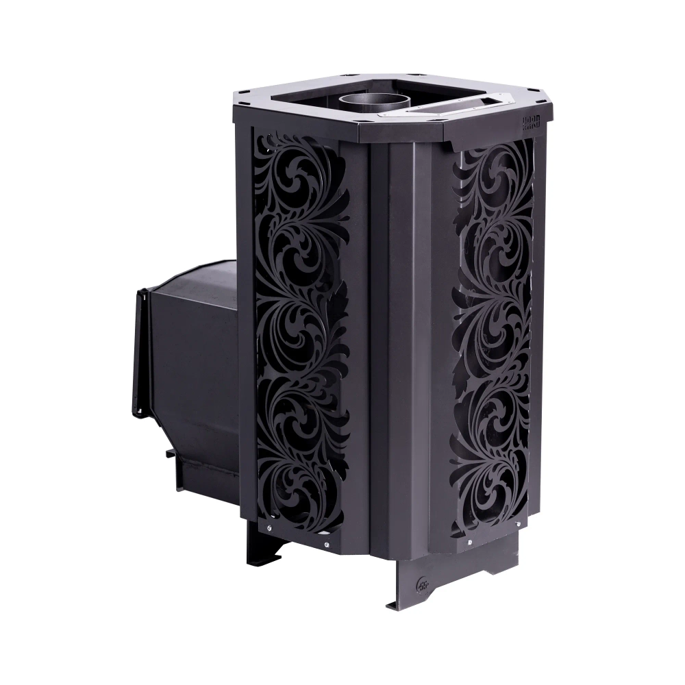 Печь для бани Сталь-Мастер HARD 16М Хохлома без дверцы закрыт.каменка дровяная сетка