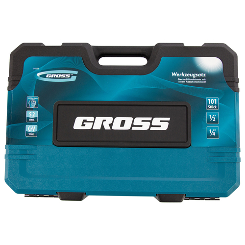 Набор инструментов, 1/4", 1/2", CrV, 120 зубьев, 101 предмет Gross