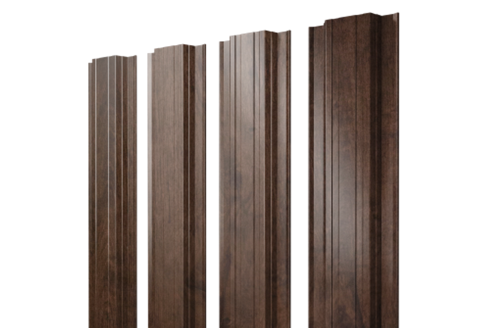 Штакетник Прямоугольный с прямым резом 0,45 Print Elite Antique Wood TwinColor