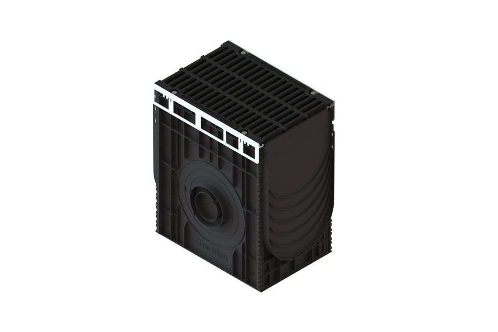 Пескоуловитель сборный PolyMax Drive DN300 H616 с чугунной щелевой решеткой D400 (к-т)