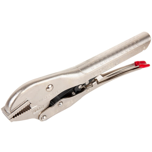 WDK-65074AUTO Зажим  сварочный  С-образный  с  тонкими губками с фиксатором. (275х108х25-30 мм)