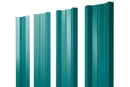 Штакетник М-образный А с прямым резом 0,45 PE RAL 5021 водная синь