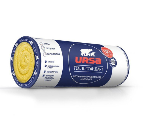 Минеральная вата URSA GEO ТеплоСтандарт 6560х1220х50 мм, 2 шт/упак