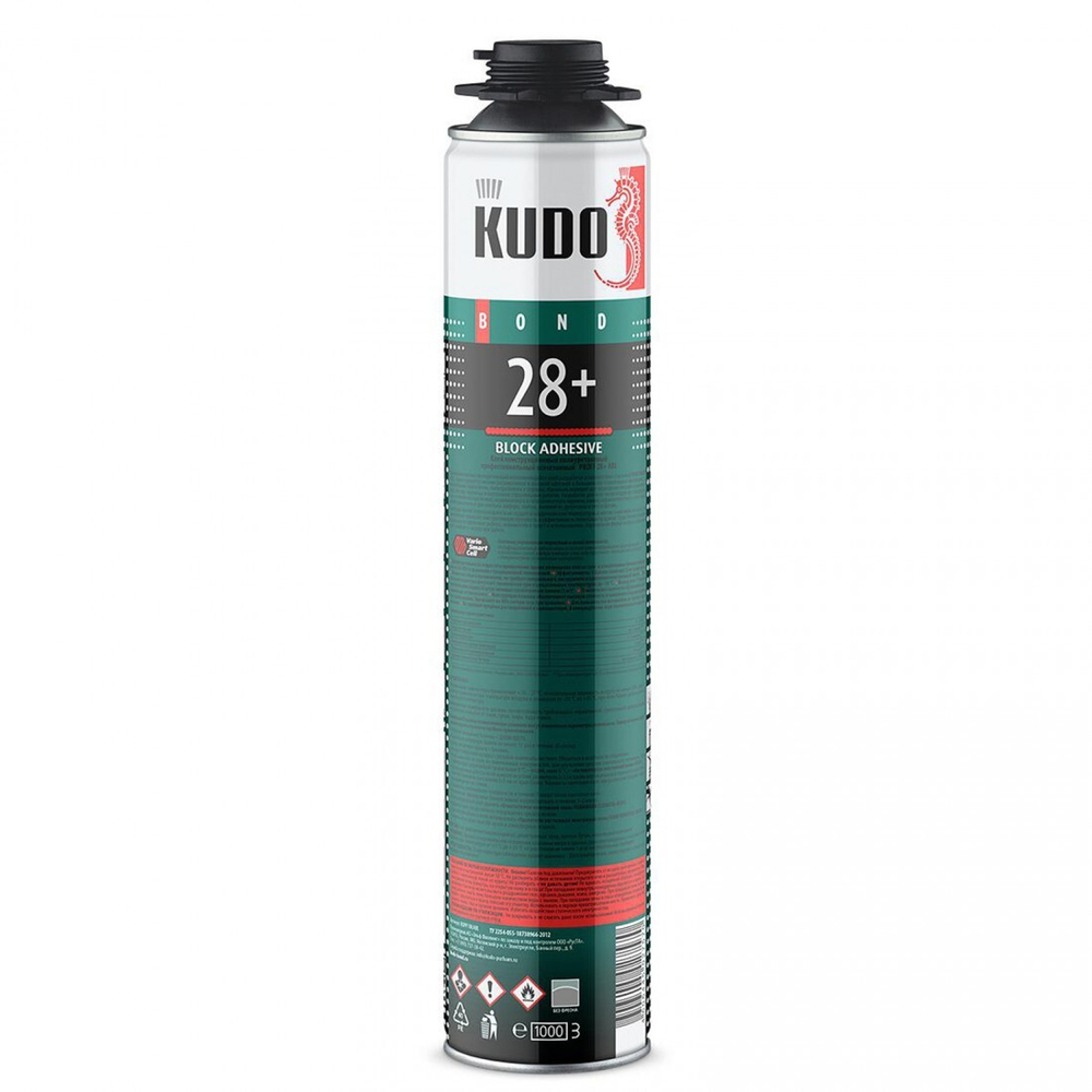 Клей-пена Kudo PROF 28+ для строительных блоков и кирпича 1000 мл, шт