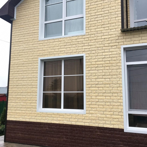 Сайдинг LUX под камень, Bergart, пекан