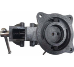 Слесарные тиски GRIFF 125 мм, серия PRO, поворотные, стальные, с наковальней g164026