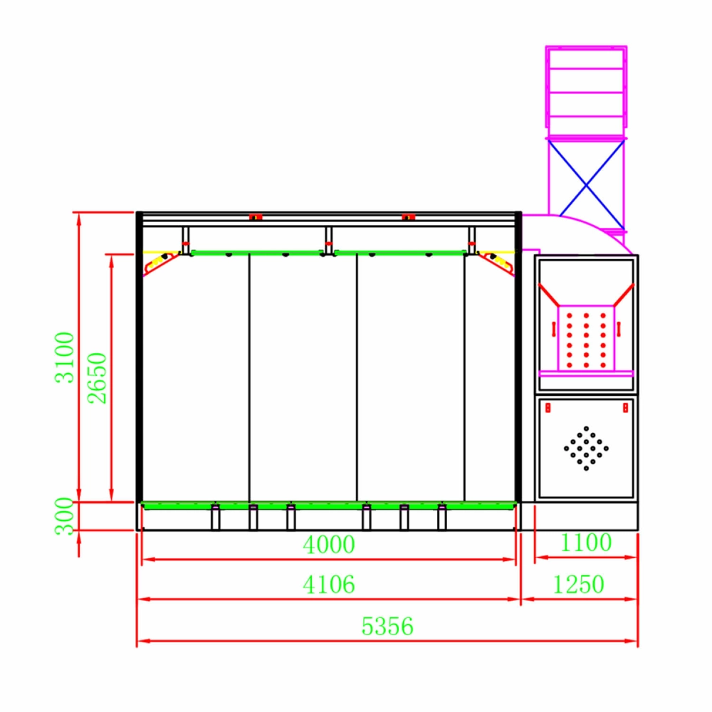 WDK-210ER Окрасочно-сушильная камера на электрических ТЭНах