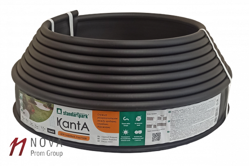 Садовый бордюр "Канта" (модернизированный Кантри) черный