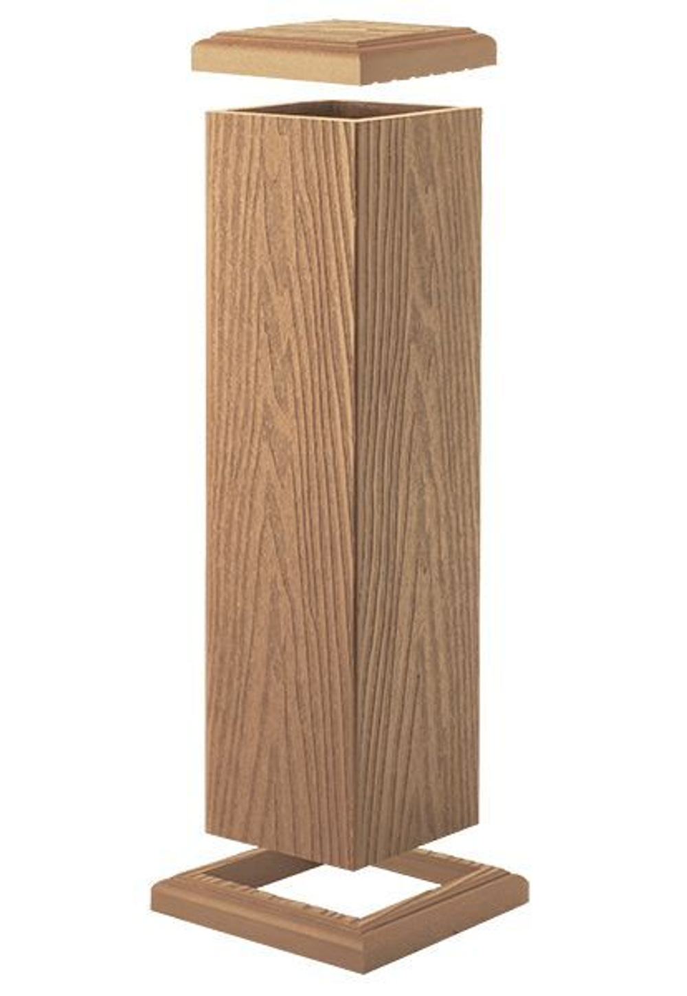 Крышка+юбка из ДПК 125*125мм для столба 3D