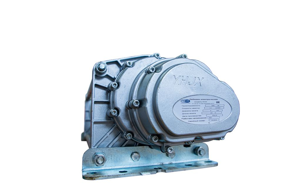 Лебедка электрическая 1000кг 100м с канатом 380В алюминиевый корпус TOR KCD(А)