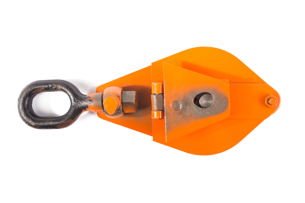 Блок монтажный однорольный с ушком TOR 2 т с откидной щекой