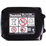 Аккумулятор LXT, Li-Ion, 14.4 В, 1.5 Ач, BL1415NA Makita 632A76-1