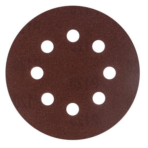 Круг абразивный на ворсовой подложке под "липучку", перфорированный, P 120, 125 мм, 5 шт Сибртех