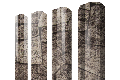 Штакетник М-образный А фигурный 0,45 Print Elite King Stone TwinColor