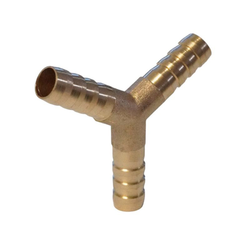WDK-23PHY Штуцер соединительный Y-образный "ёлочка" для шлангов 8 мм, латунь
