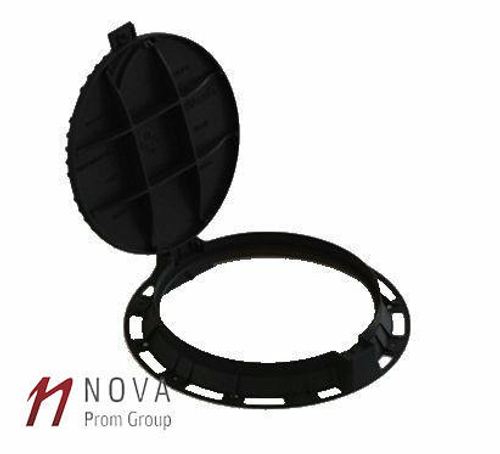 Люк тяжелый чугунный "Д" тип Т с запорным устройством кл.С250