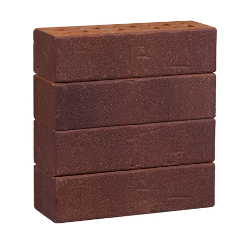 Клинкер фасадный ЛСР 0,71 НФ темно-красный с бордовым песком "Порту" винтаж