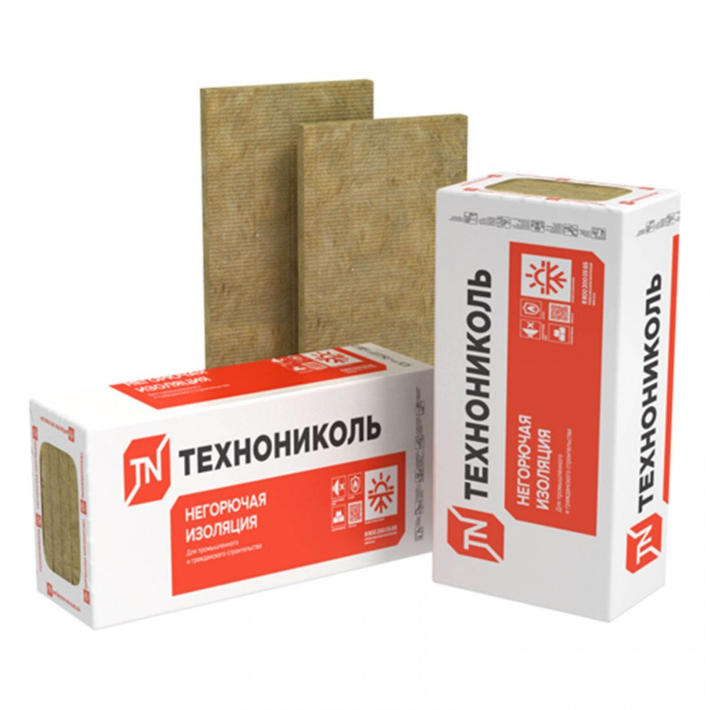 Минеральная вата ТехноВент ПРОФ 100 кг/м3 1200х600х50 мм, 6 шт/упак