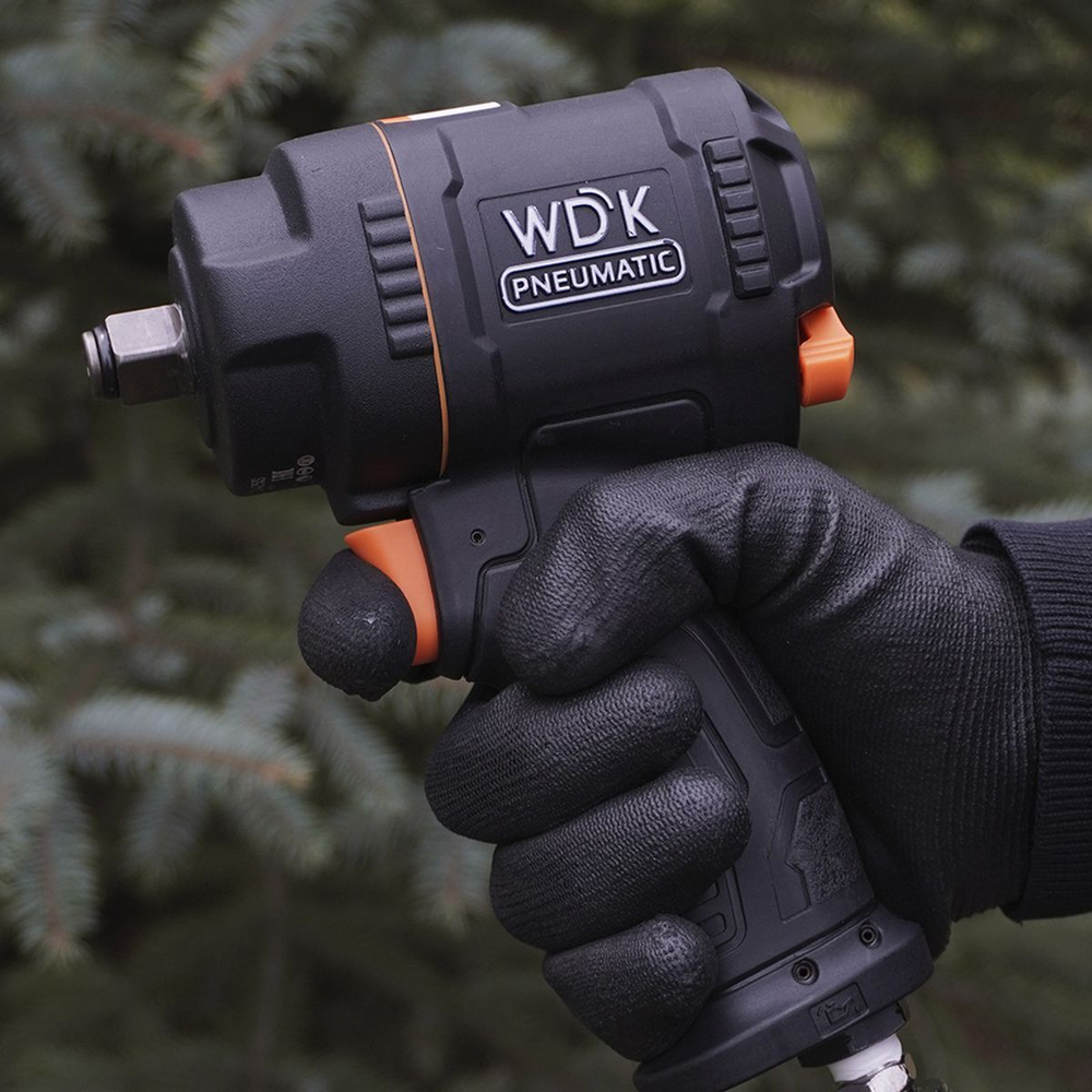 WDK-20425S Гайковерт пневматический ударный, композитный корпус, привод 1/2", 1200 Нм