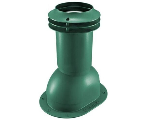 Выход вентиляции канализации для готовой мягкой и фальцевой кровли 335\250\423 зеленый мох RAL 6005
