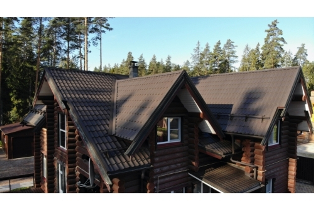 Металлочерепица классик 0,5 Rooftop Бархат RR 32 темно-коричневый