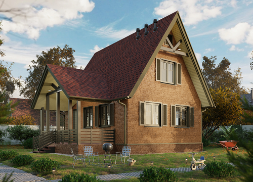 Ламинированная черепица Серия Dragon Standard, красный