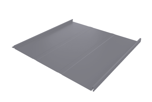 Фальц двойной стоячий Line Grand Line 0,5 Satin с пленкой на замках RAL 7004 сигнальный серый