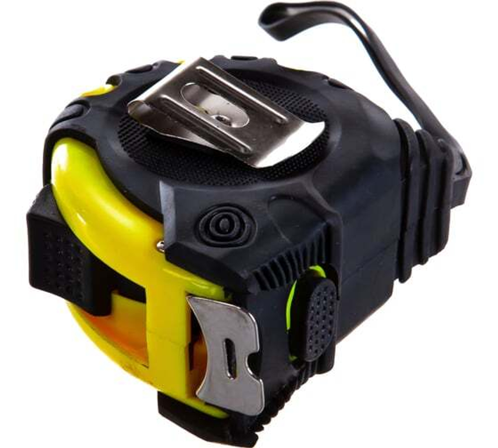 Рулетка 5мх25мм с 3 фиксаторами, в обрезиненном корпусе GRIFF d135014