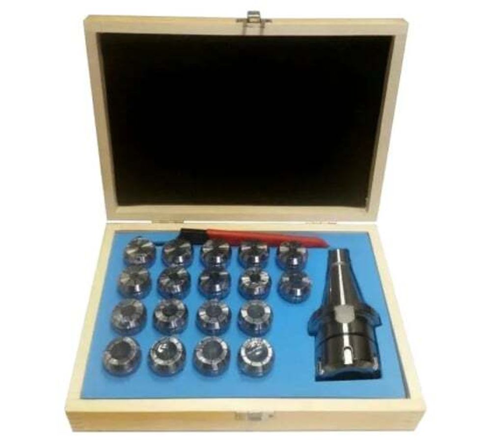 Патрон цанговый с набором цанг NT50-ER32 (хв-к конус 7:24; DIN2080; цанги 18 шт; 3-20 мм) GRIFF b221441