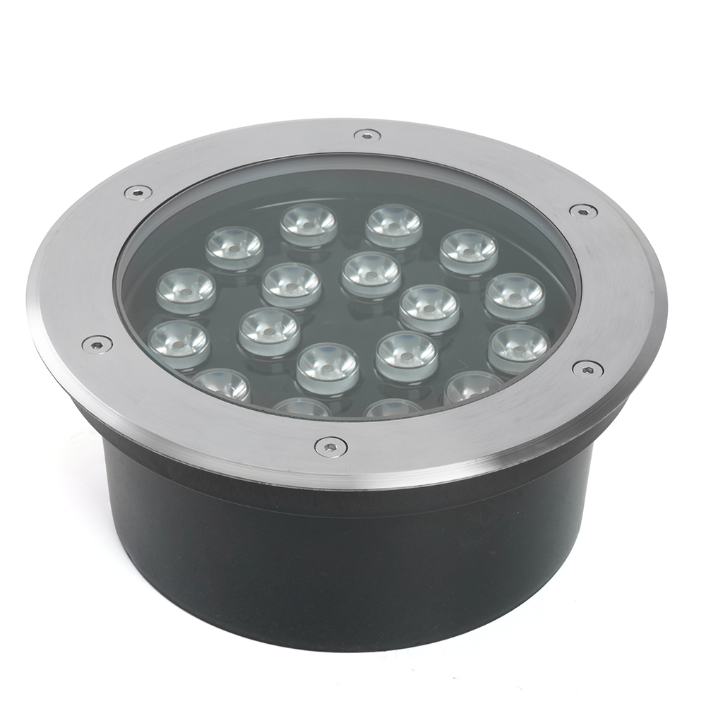 Светодиодный светильник тротуарный (грунтовый) Feron SP2804, 20W, AC12V, низковольтный, 3000K, металлик, IP67 48348