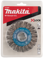 Щетка проволочная дисковая X-lock (d115 мм, толщ. проволоки 0,5 мм, толстые пучки ) Makita D-73352