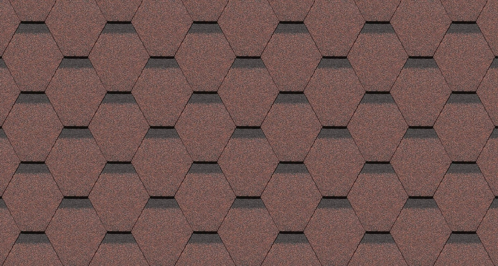 Гибкая черепица Standard, Сота, Красный