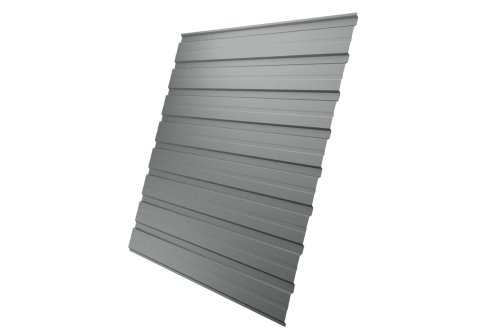 Профнастил C10B 0,45 PE RAL 9006бело-алюминиевый