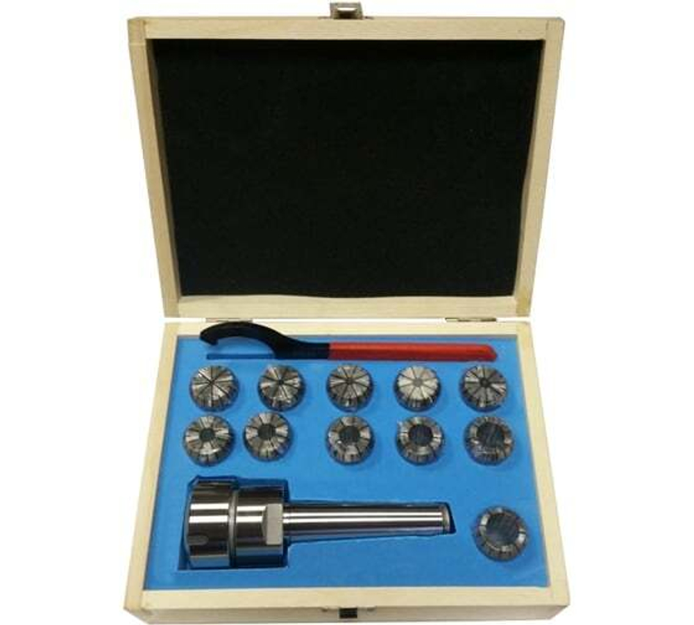 Патрон цанговый MSB3-ER32, хвостовик конус Морзе, DIN228-A, с набором цанг 11 шт. 4-20 мм GRIFF b220323