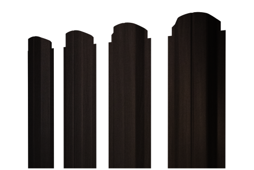 Штакетник П-образный A фигурный 0,45 Print Elite Coffee Wood Blesk TwinColor
