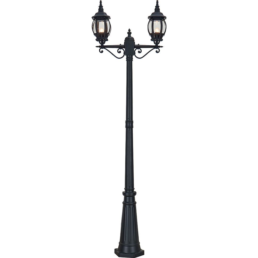 Светильник садово-парковый Feron 8114/PL8114 столб 2*100W E27 230V, черный 11213