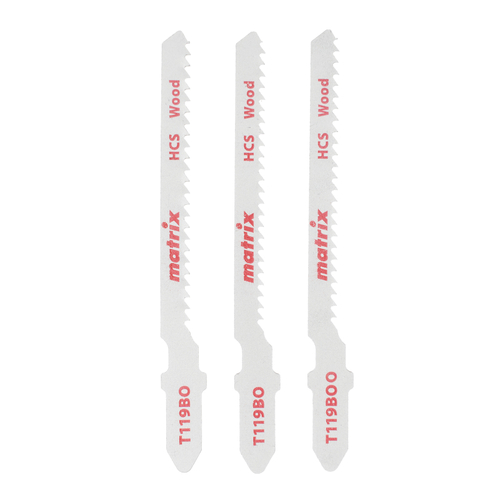 Полотна для электролобзика  по дереву, 3 шт, T119BO, 50 x 2 мм, HCS, фигур. рез Matrix