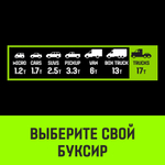 Трос буксировочный динамический HITCH PROF Лента, масса авто 1,7 т, разрывная 5 т, 6 м, 2 скобы