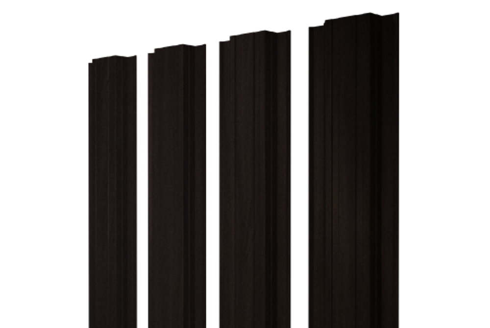 Штакетник Прямоугольный с прямым резом 0,45 Print Elite Coffee Wood Blesk TwinColor