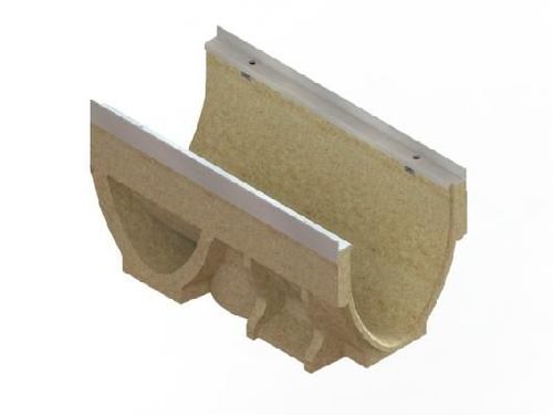 Лоток водоотводный CompoMax Drive полимербетонный V-образный DN200 H260 кл.Е полуметровый