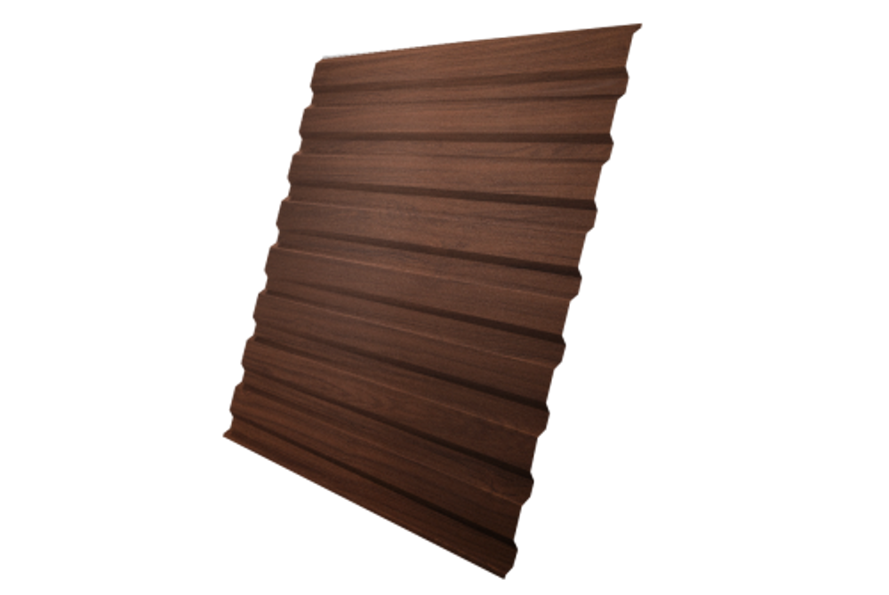 Профнастил C20A 0,45 Print Elite Choco Wood TwinColor