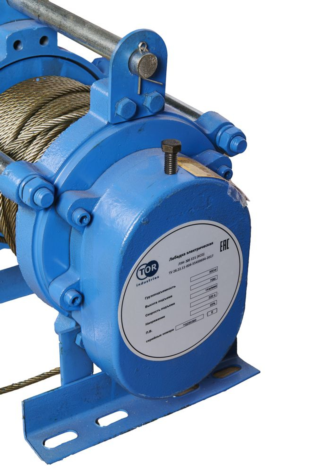 Лебедка электрическая 300 кг 70 м с канатом 220 В TOR KCD