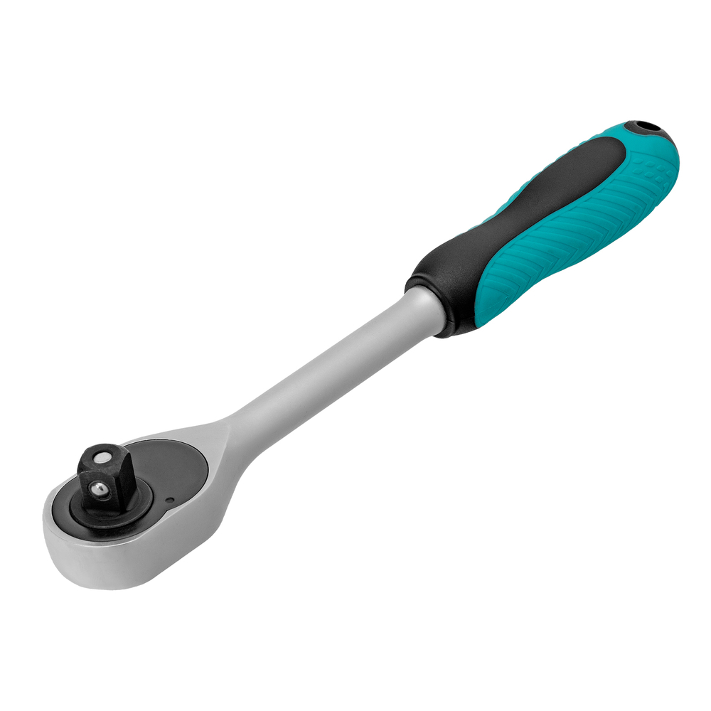 Ключ-трещотка 1/2", CrV, 72 зуба, с быстрым сбросом, матовый хром Stels