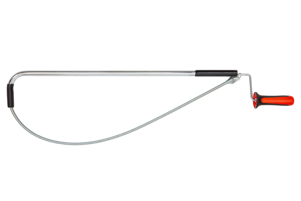 Устройство для удаления засоров в унитазах и писсуарах с универсальной насадкой.