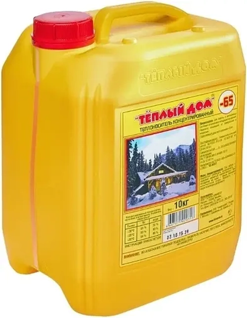 Теплоноситель (Антифриз) моноэтиленгликоль Теплый Дом -65 10кг