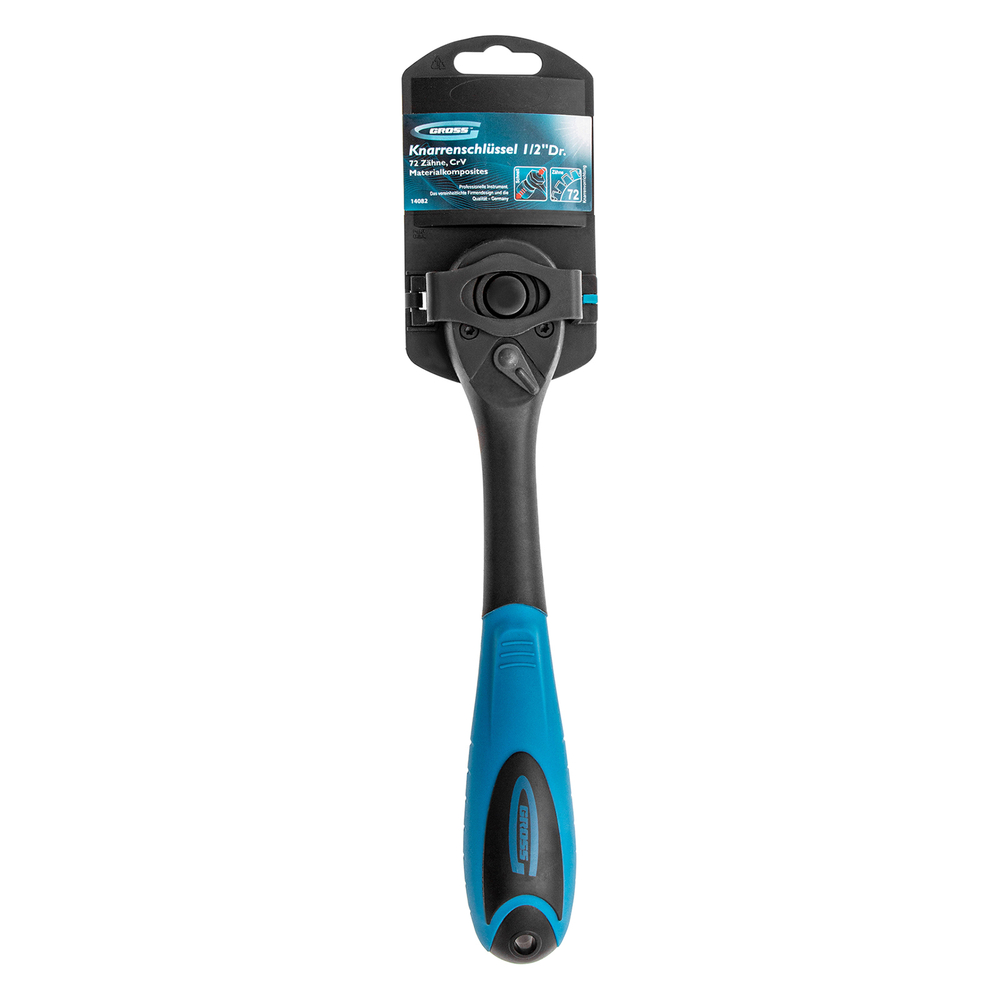 Ключ-трещотка 1/2", CrV, 72 зуба, с быстрым сбросом Gross